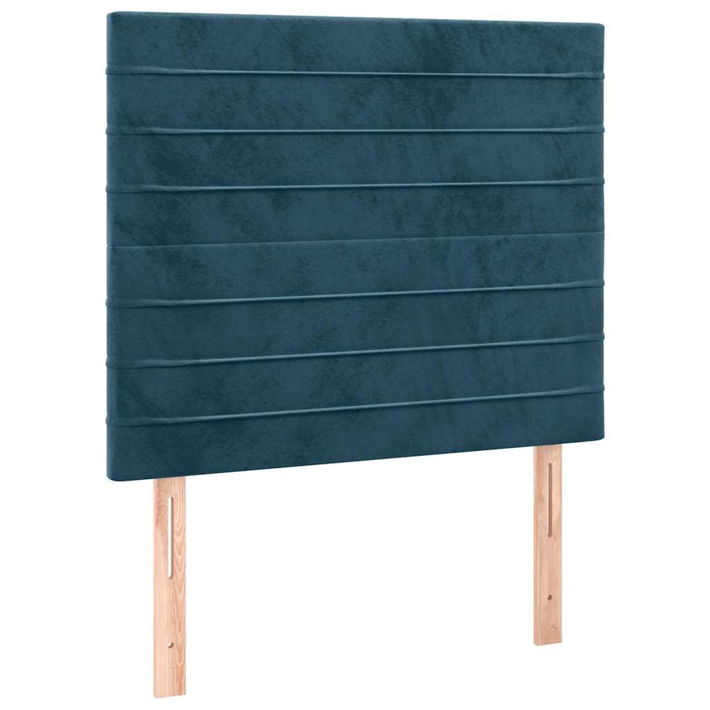 vidaXL Headboard Dark Blue 90x5x118/128 cm Velvet