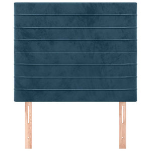vidaXL Headboard Dark Blue 90x5x118/128 cm Velvet