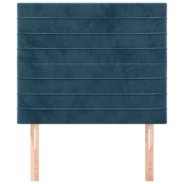 vidaXL Headboard Dark Blue 90x5x118/128 cm Velvet