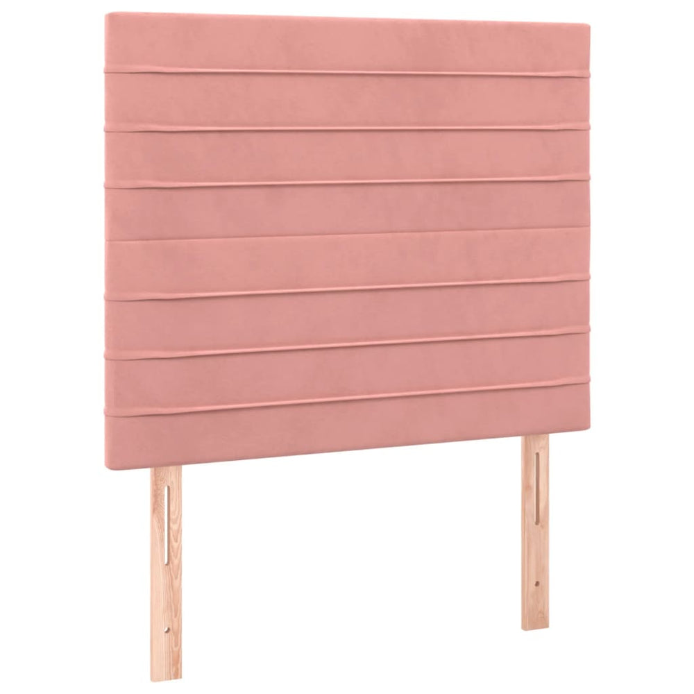 vidaXL Headboard Pink 90x5x118/128 cm Velvet
