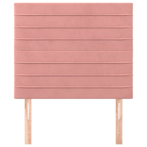 vidaXL Headboard Pink 90x5x118/128 cm Velvet