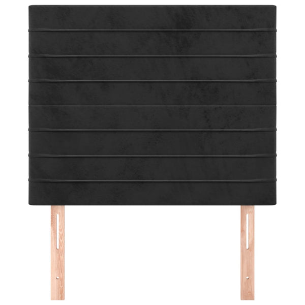 vidaXL Headboard Black 100x5x118/128 cm Velvet