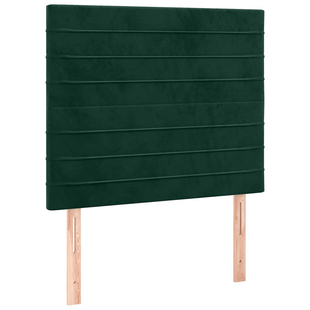 vidaXL Headboard Dark Green 100x5x118/128 cm Velvet