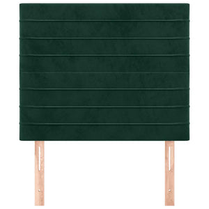 vidaXL Headboard Dark Green 100x5x118/128 cm Velvet