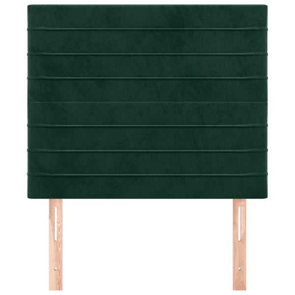 vidaXL Headboard Dark Green 100x5x118/128 cm Velvet
