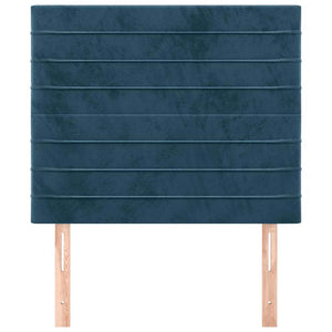 vidaXL Headboard Dark Blue 100x5x118/128 cm Velvet