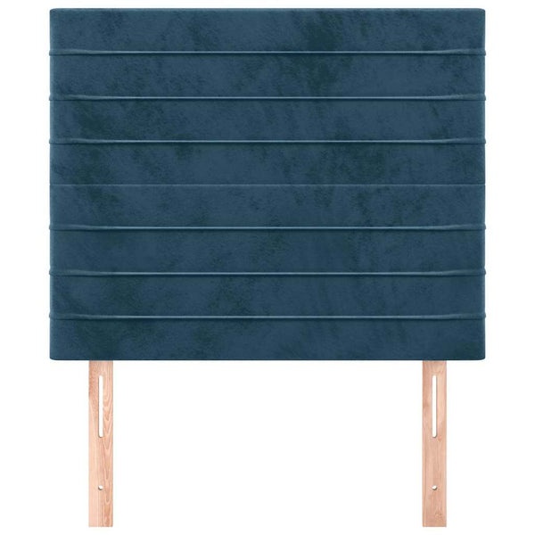 vidaXL Headboard Dark Blue 100x5x118/128 cm Velvet
