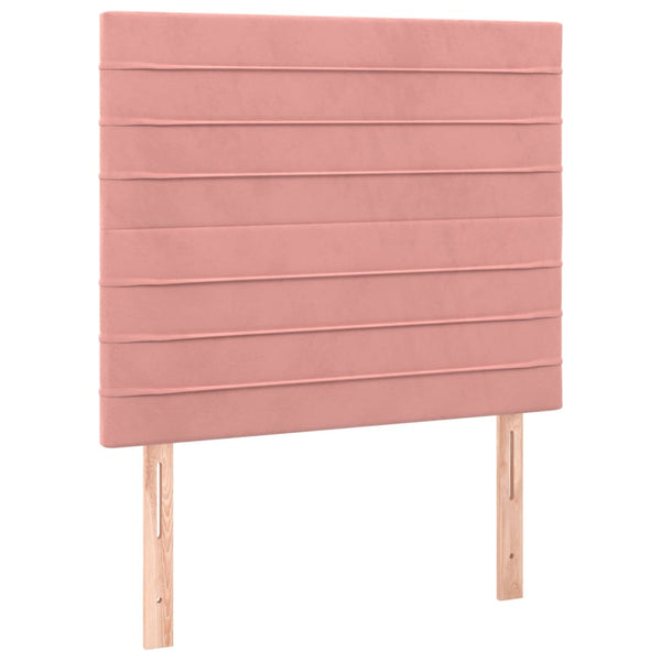 vidaXL Headboard Pink 100 x 5 x 118/128 cm Velvet