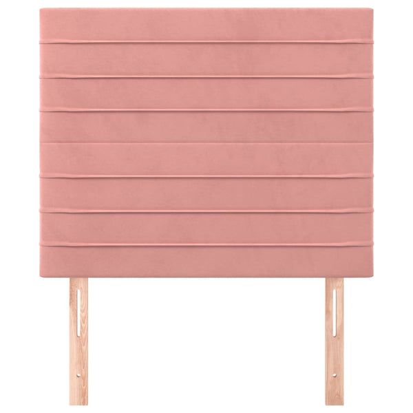 vidaXL Headboard Pink 100 x 5 x 118/128 cm Velvet