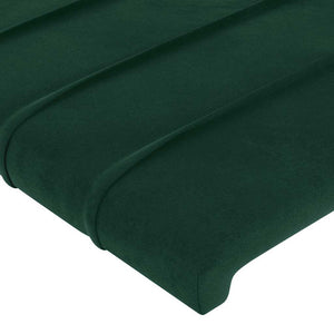 vidaXL Headboard Dark Green 144x5x118/128 cm Velvet