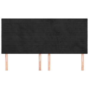 vidaXL Headboard Black 180x5x118/128 cm Velvet