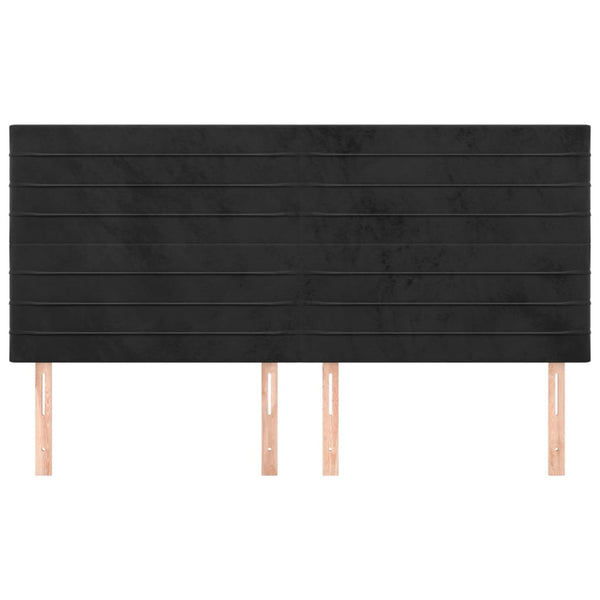 vidaXL Headboard Black 180x5x118/128 cm Velvet