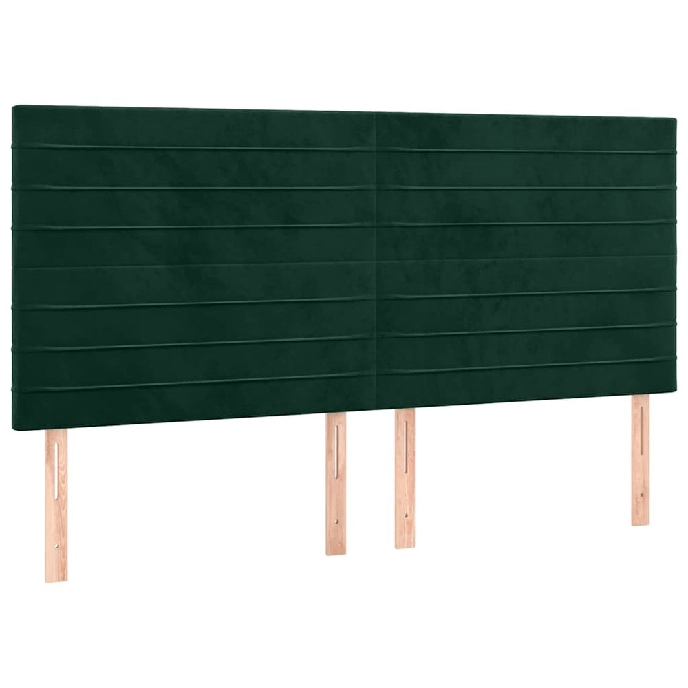 vidaXL Headboard Dark Green 180x5x118/128 cm Velvet