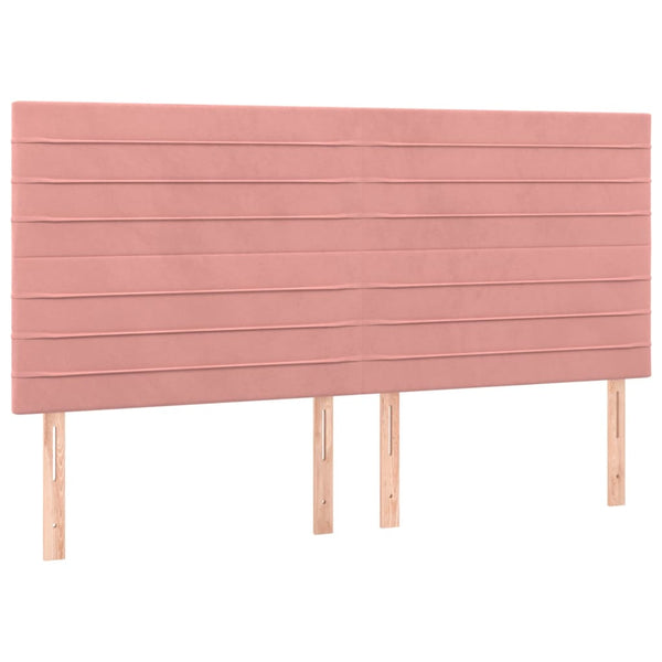 vidaXL Headboard Pink 180 x 5 x 118/128 cm Velvet