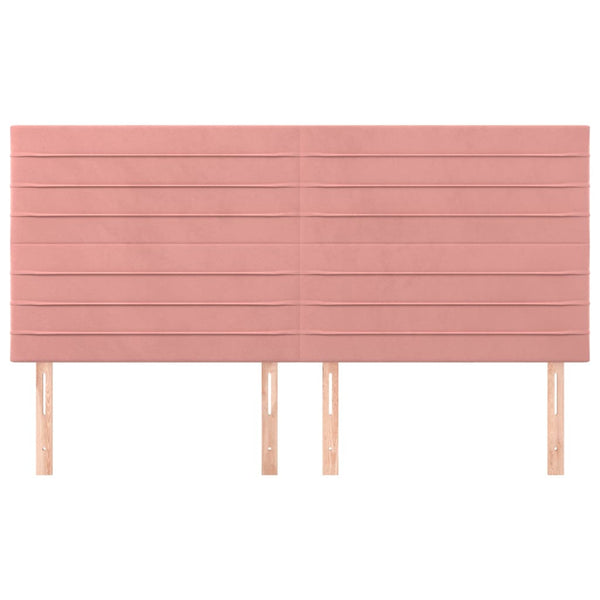 vidaXL Headboard Pink 180 x 5 x 118/128 cm Velvet