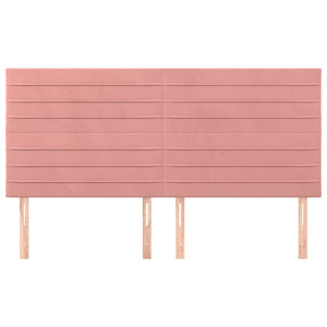 Kopfteil Rosa 200 x 5 x 118/128 cm Samt