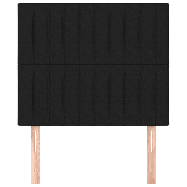 Kopfteil Schwarz 80x5x118/128 cm Stoff