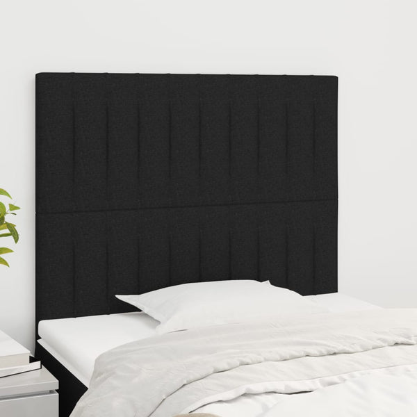 Kopfteil Schwarz 80x5x118/128 cm Stoff