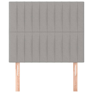 Kopfteil Hellgrau 90x5x118/128 cm Stoff