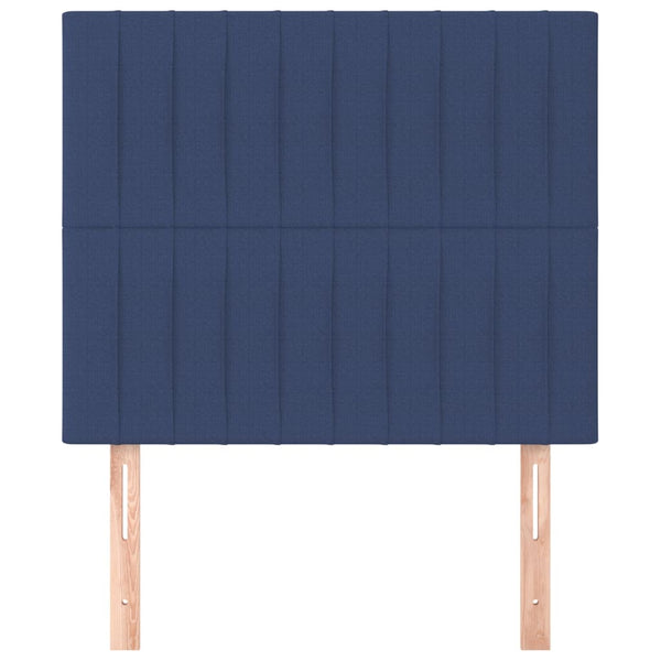 Kopfteil Blau 90x5x118/128 cm Stoff