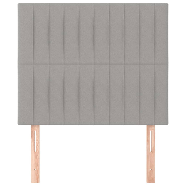 Kopfteil Hellgrau 100 x 5 x 118/128 cm Stoff