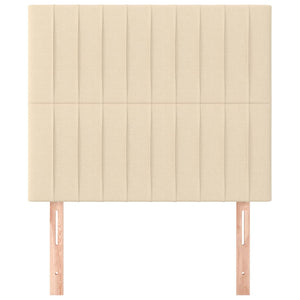 Kopfteil Creme 100x5x118/128 cm Stoff