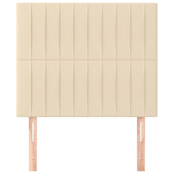 Kopfteil Creme 100x5x118/128 cm Stoff