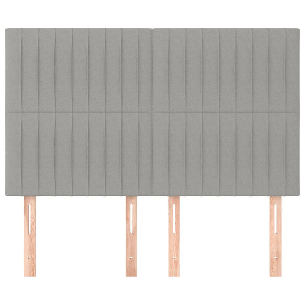 Kopfteil Hellgrau 144x5x118/128 cm Stoff