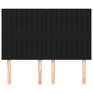 Kopfteil Schwarz 144x5x118/128 cm Stoff