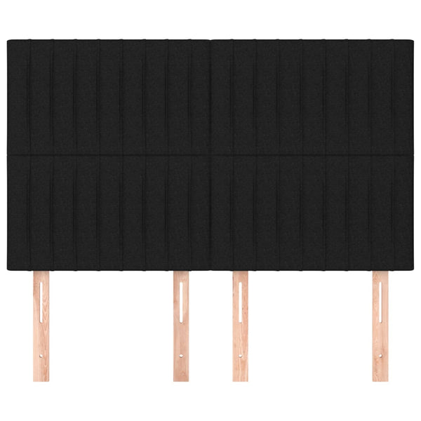 Kopfteil Schwarz 144x5x118/128 cm Stoff