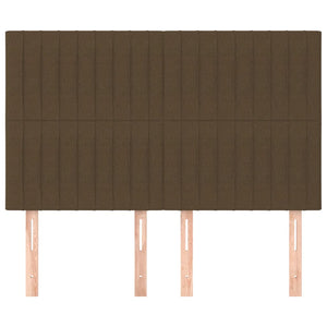 Kopfteil Dunkelbraun 144x5x118/128 cm Stoff