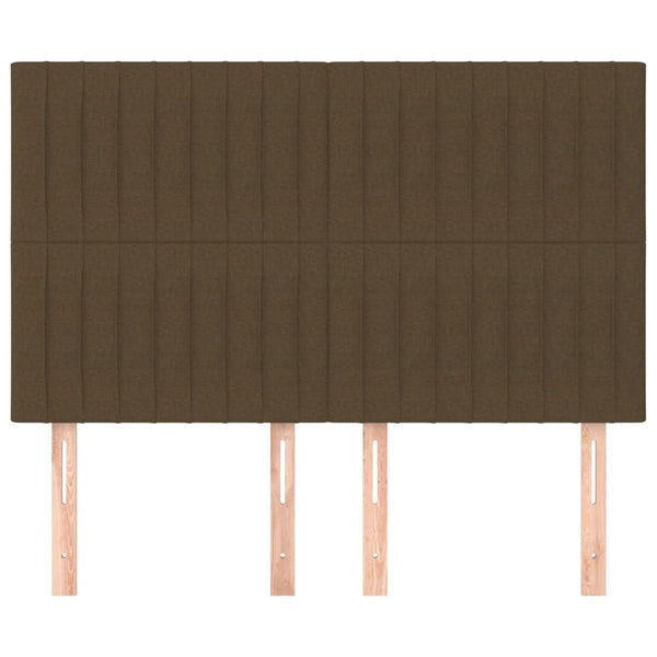 Kopfteil Dunkelbraun 144x5x118/128 cm Stoff
