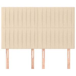 Kopfteil Creme 144x5x118/128 cm Stoff