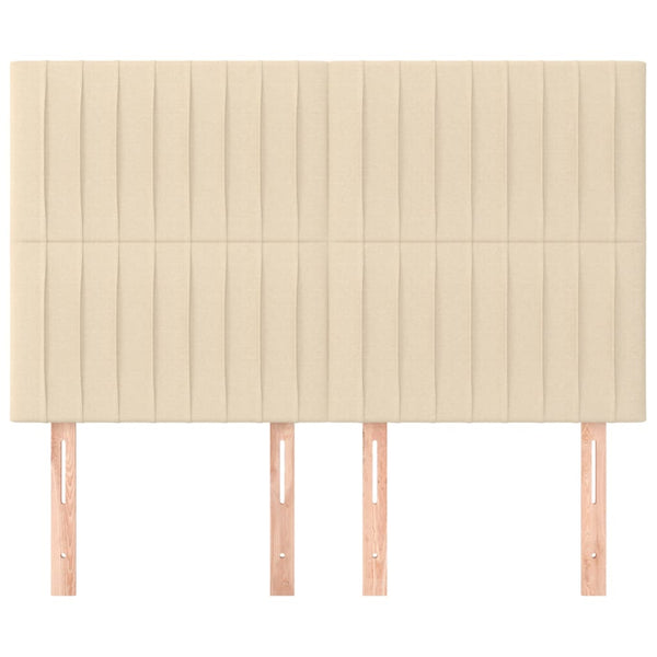Kopfteil Creme 144x5x118/128 cm Stoff