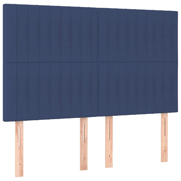 Kopfteil Blau 144x5x118/128 cm Stoff