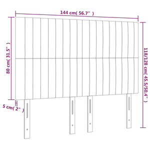 Kopfteil Blau 144x5x118/128 cm Stoff
