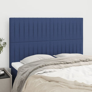 Kopfteil Blau 144x5x118/128 cm Stoff