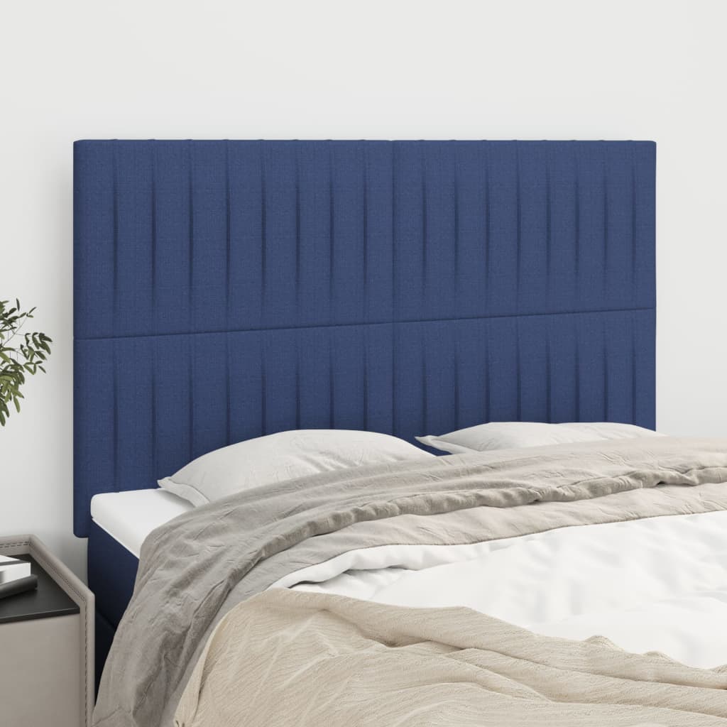 Kopfteil Blau 144x5x118/128 cm Stoff