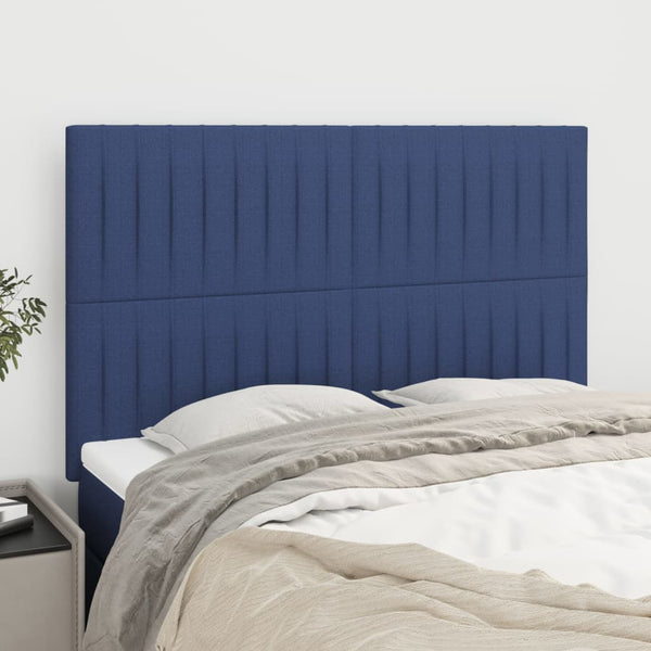 Kopfteil Blau 144x5x118/128 cm Stoff