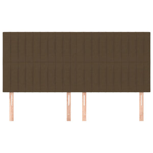 vidaXL Headboard Dark Brown 160 x 5 x 118/128 cm Fabric