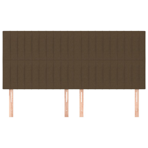 vidaXL Headboard Dark Brown 160 x 5 x 118/128 cm Fabric