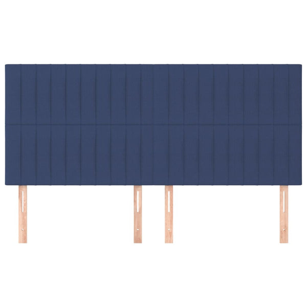 vidaXL Headboard Blue 160x5x118/128 cm Fabric