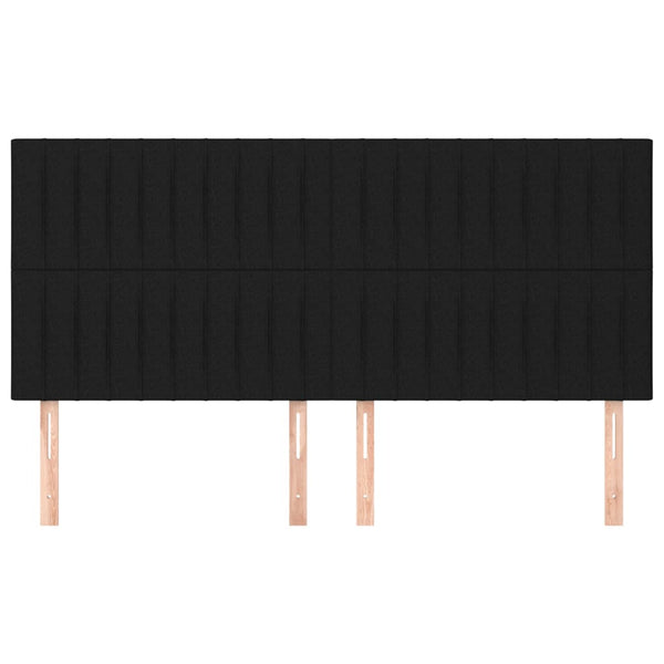vidaXL Headboard Black 180 x 5 x 118/128 cm Fabric