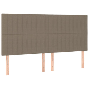 vidaXL Headboard Taupe 180x5x118/128 cm Fabric