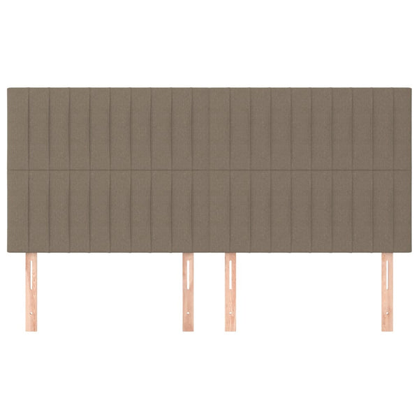 vidaXL Headboard Taupe 180x5x118/128 cm Fabric