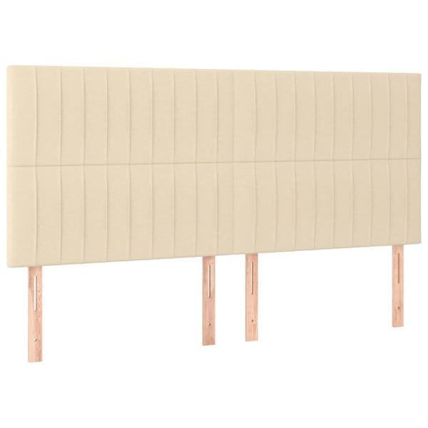 vidaXL Headboard Cream 180x5x118/128 cm Fabric