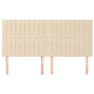 vidaXL Headboard Cream 180x5x118/128 cm Fabric