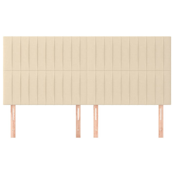 vidaXL Headboard Cream 180x5x118/128 cm Fabric