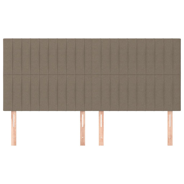 vidaXL Headboard Taupe 200 x 5 x 118/128 cm Fabric