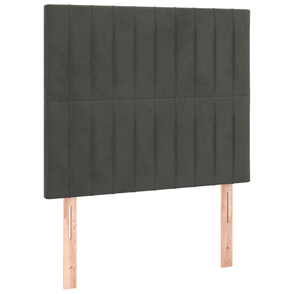 vidaXL Headboard Dark Grey 80 x 5 x 118/128 cm Velvet